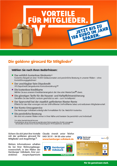 Plakat der Volksbank