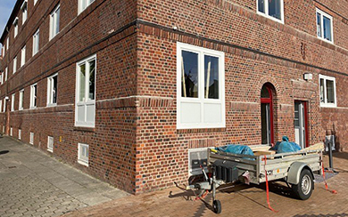 Außenansicht der Gewerbefläche