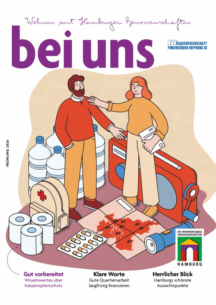Titelbild der Mitgleiderzeitschrift Bei Uns - Ausgabe Frühling 2026
